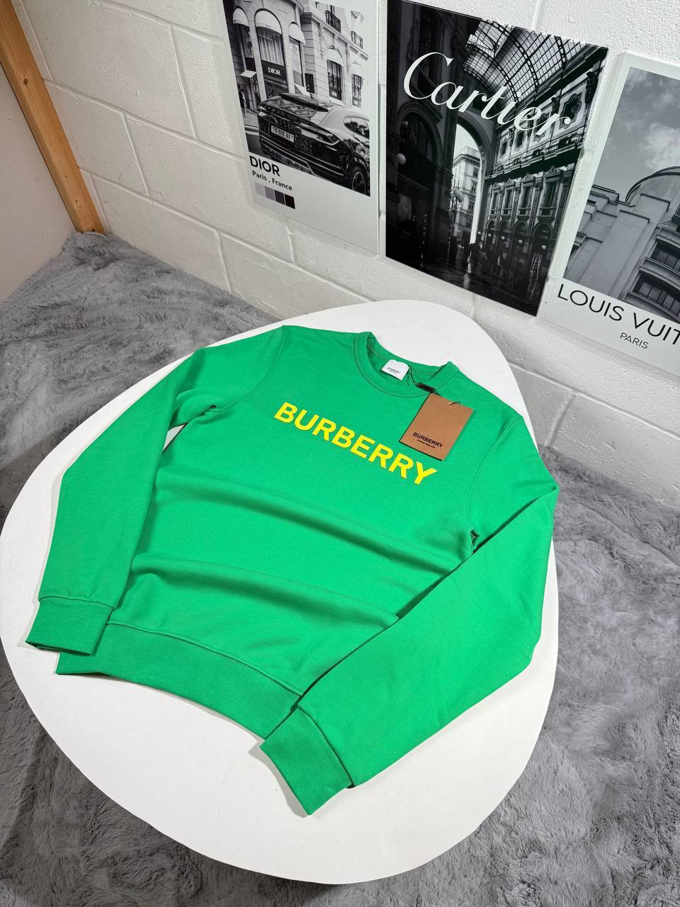 Burberry Crewneck Logo-Print Stretch Wool Blend Sweatshirt Mens in Multiple Colors UK Reps AAA Quality