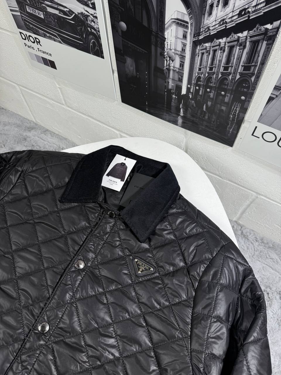 Prada Re-Nylon Quilted Jackets Mens in 2 Colors UK Reps AAA Quality