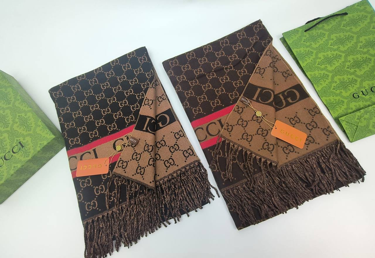 Gucci Wool GG Logo Scarves Womens in 2 Colors Best Sale UK Reps AAA Quality