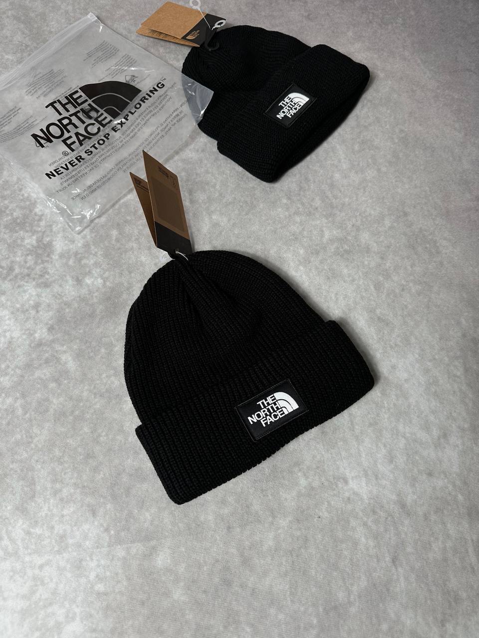 The North Face Logo Box Cuffed Beanie Mens in Black Color Best Sale UK Reps AAA Quality