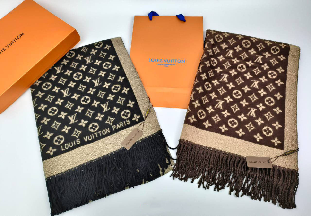 Louis Vuitton Monogram Shine Scarves Womens in 2 Colors Best Sale UK Reps AAA Quality