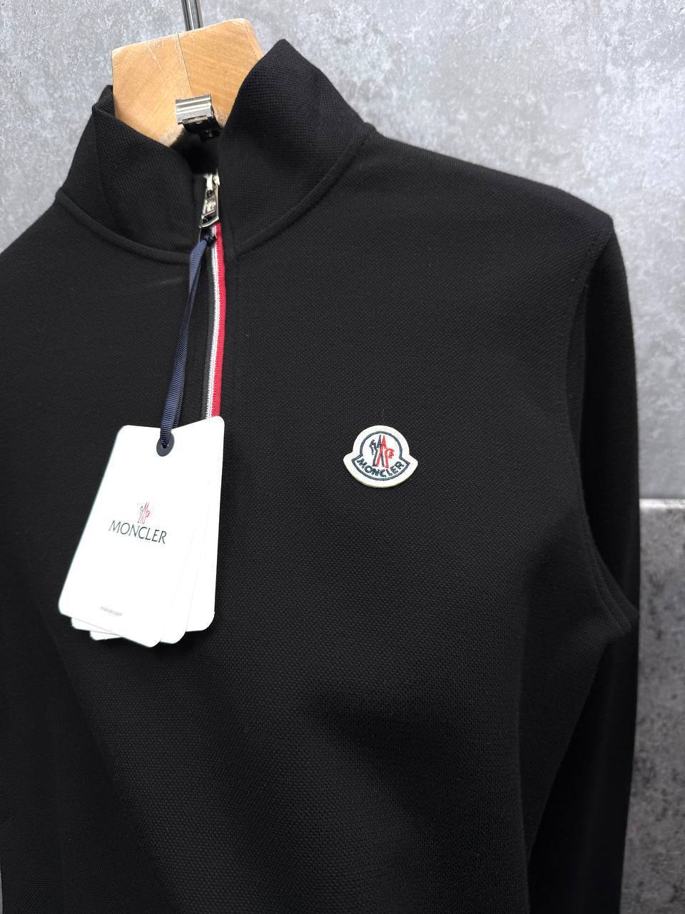 Moncler Badge Logo Quarter Zip Jumpers in Multiple Colors Mens UK Reps AAA Quality