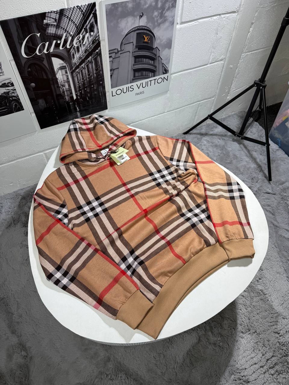 Burberry Ferryton Check Cotton Jacquard Hoodie Mens in 2 Colors UK Reps AAA Quality