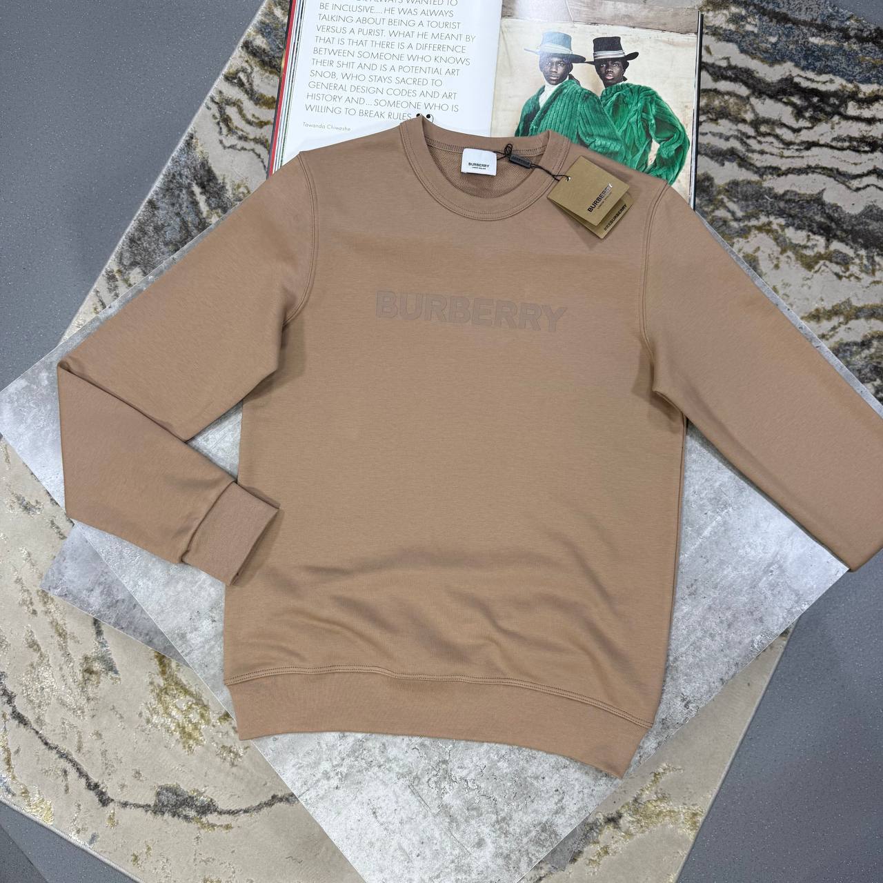 Burberry Logo Print Cotton Sweatshirt Mens in Multiple Colors Best Sale UK Reps AAA Quality