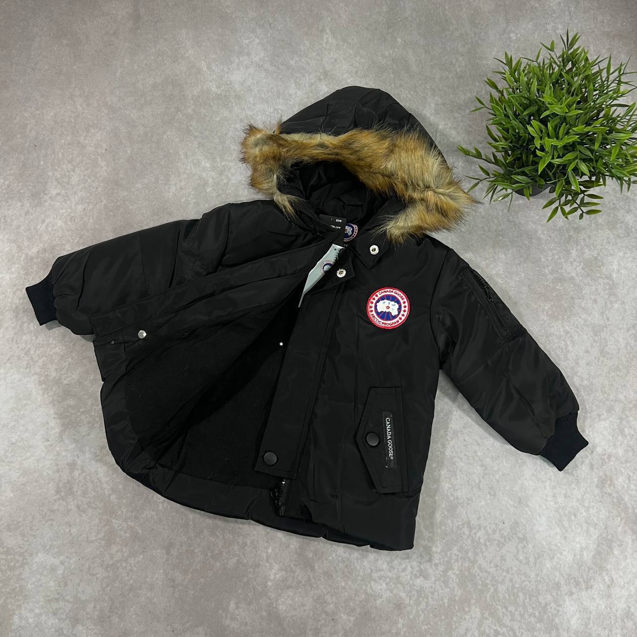 Canada Goose Chilliwack Fur Down Kids Jackets in 2 Colors Best Sale UK Reps AAA Quality