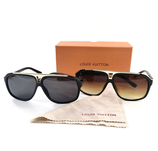 Louis Vuitton Square Frame Metal Sunglasses For Men's in 2 Colors