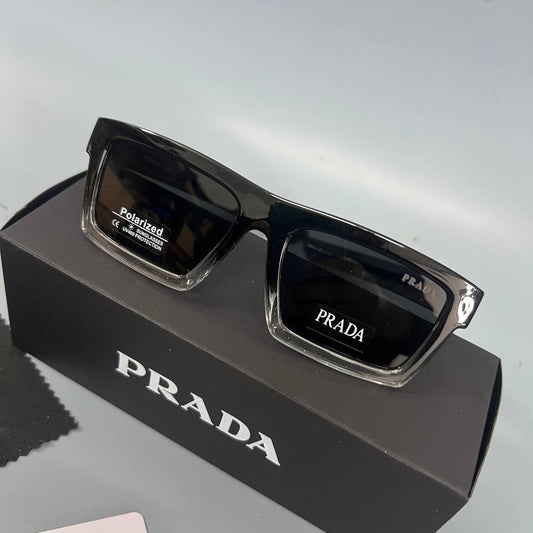 Prada Fashion Rectangular Sunglasses in Black