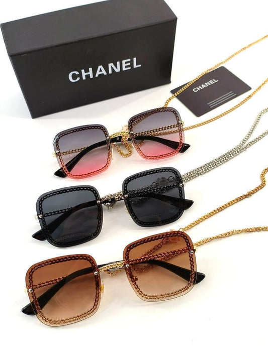 Chanel Square Frame Chain Women's Sunglasses in Different Colors
