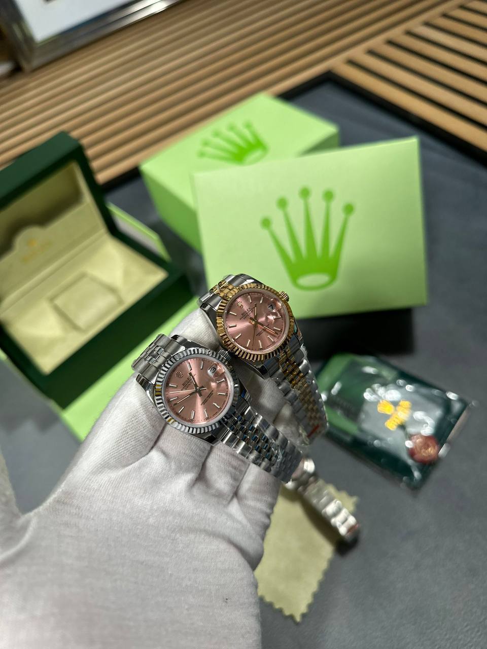 Rolex Datejust Pink Dial Women's Watch in 2 Colors