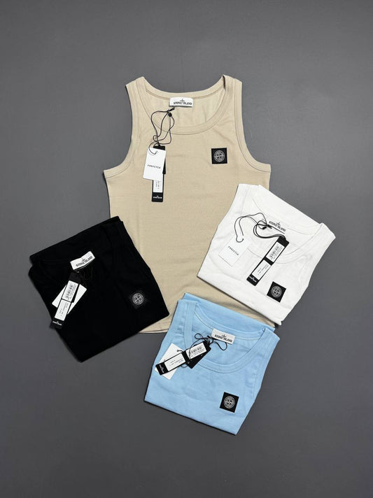 Stone Island Modal Cotton Tank Top in Different Colors Men's