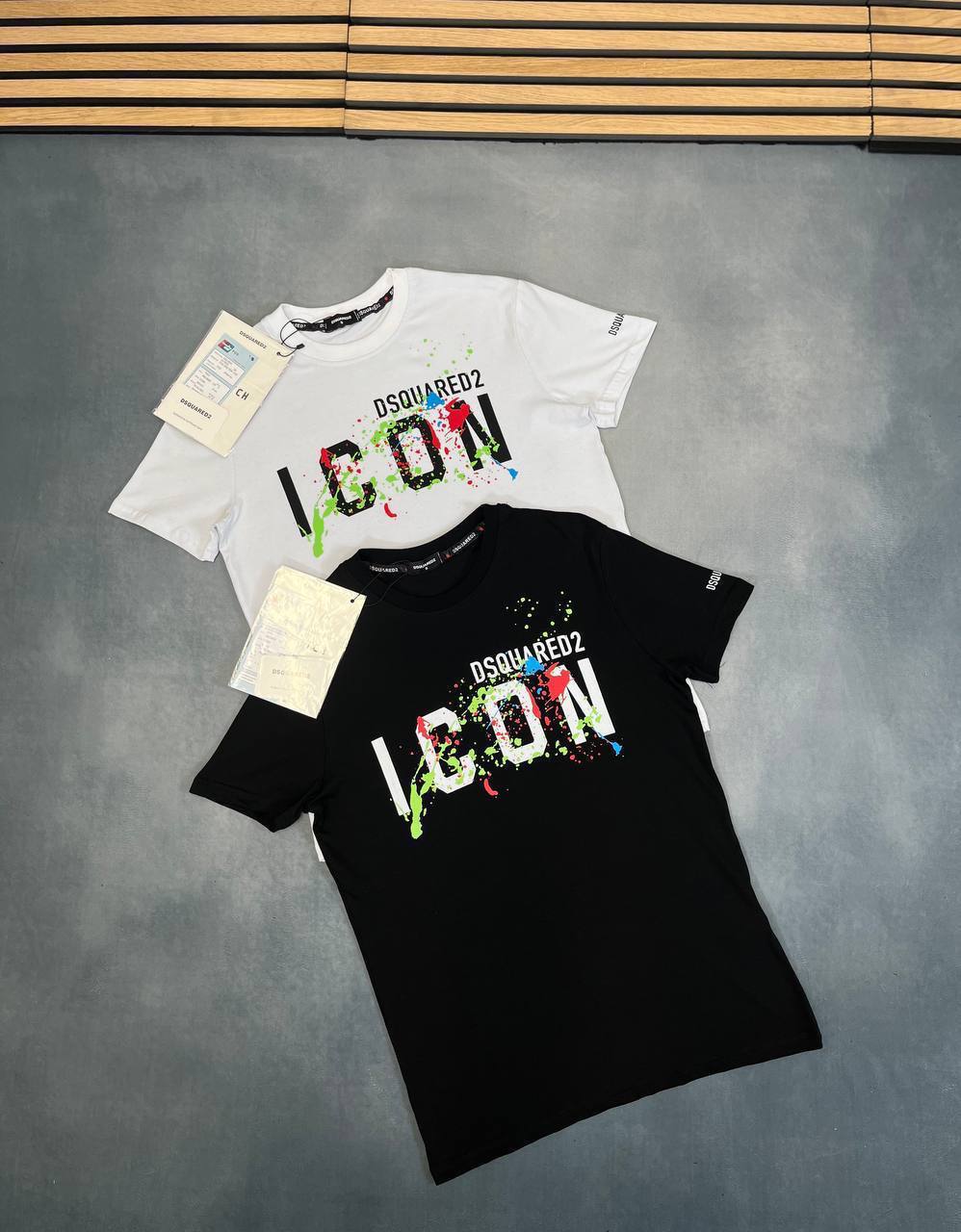 Dsquared2 ICON SPLATTER COOL Slim Fit Men's T-Shirt