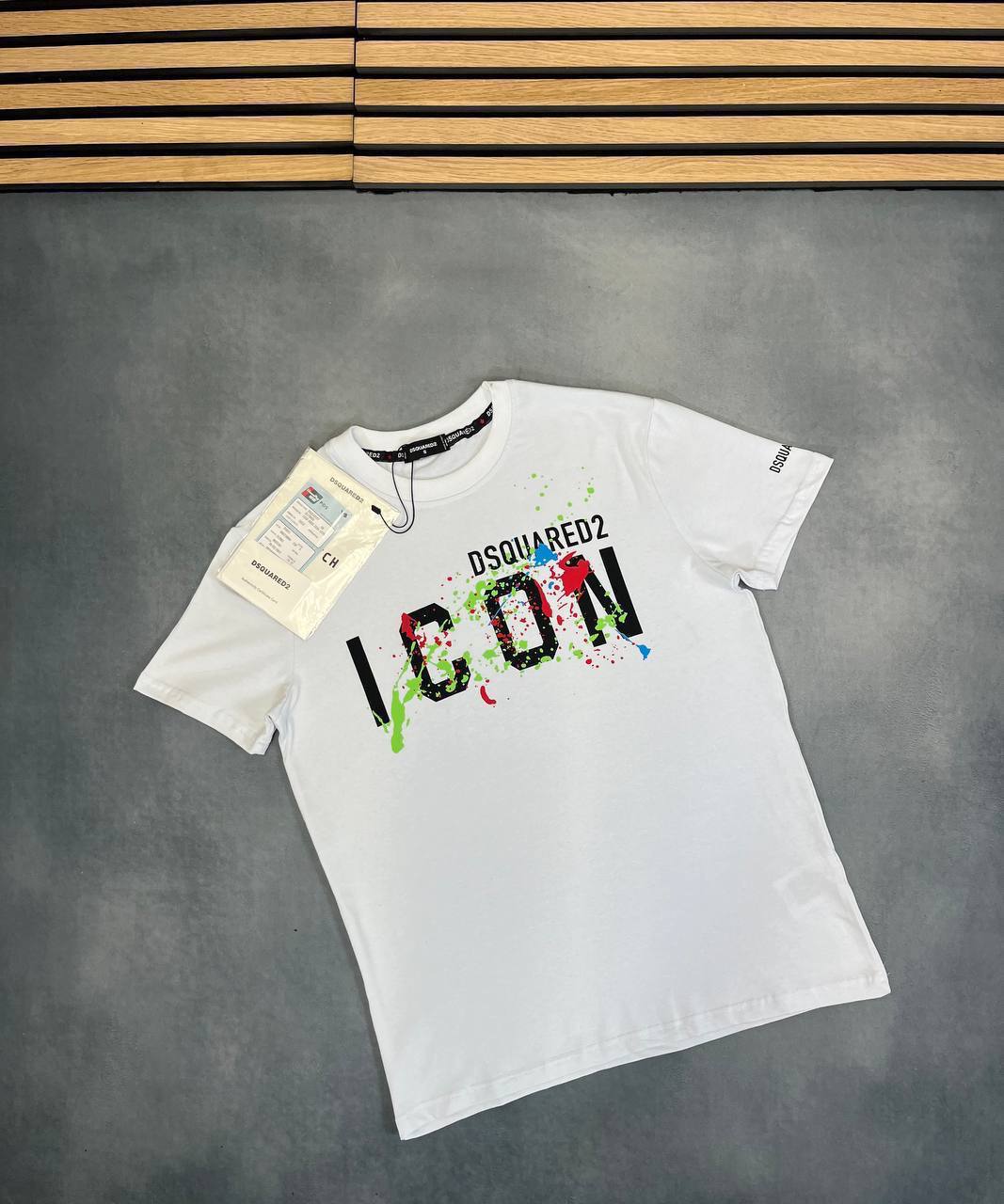 Dsquared2 ICON SPLATTER COOL Slim Fit Men's T-Shirt