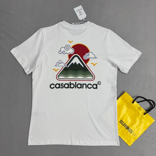 Casablanca Round Neck Montagne Ondulee Men's T-Shirts in Multiple Colors