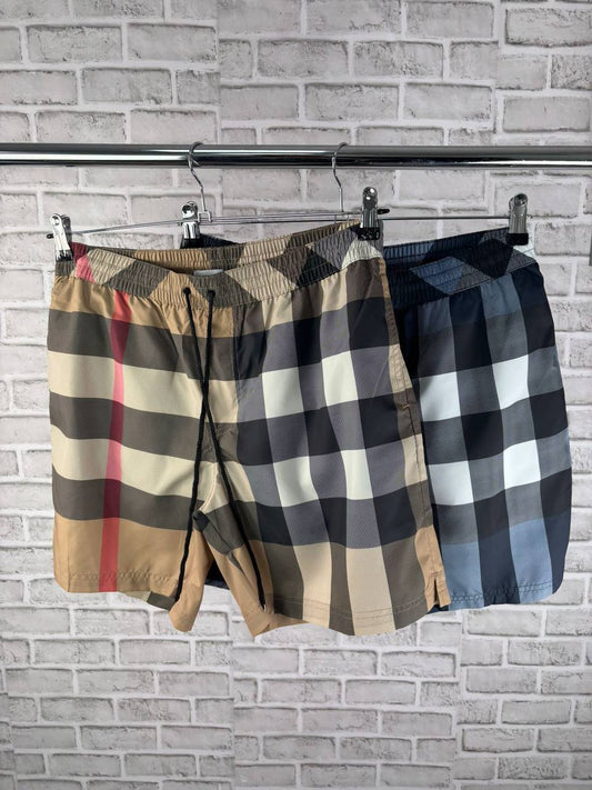 Burberry Exaggerated Check Drawcord Swim Shorts Men's in 2 Colors