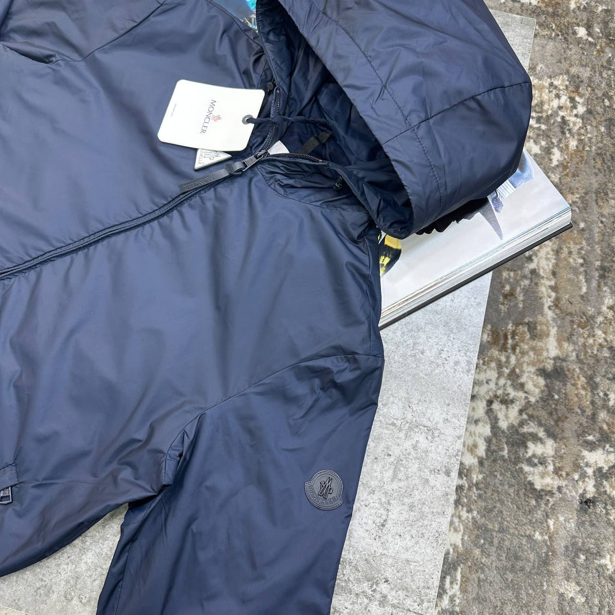 Moncler Logo Cotton-Blend Zip Up Jacket Men UK Reps Superclone Quality