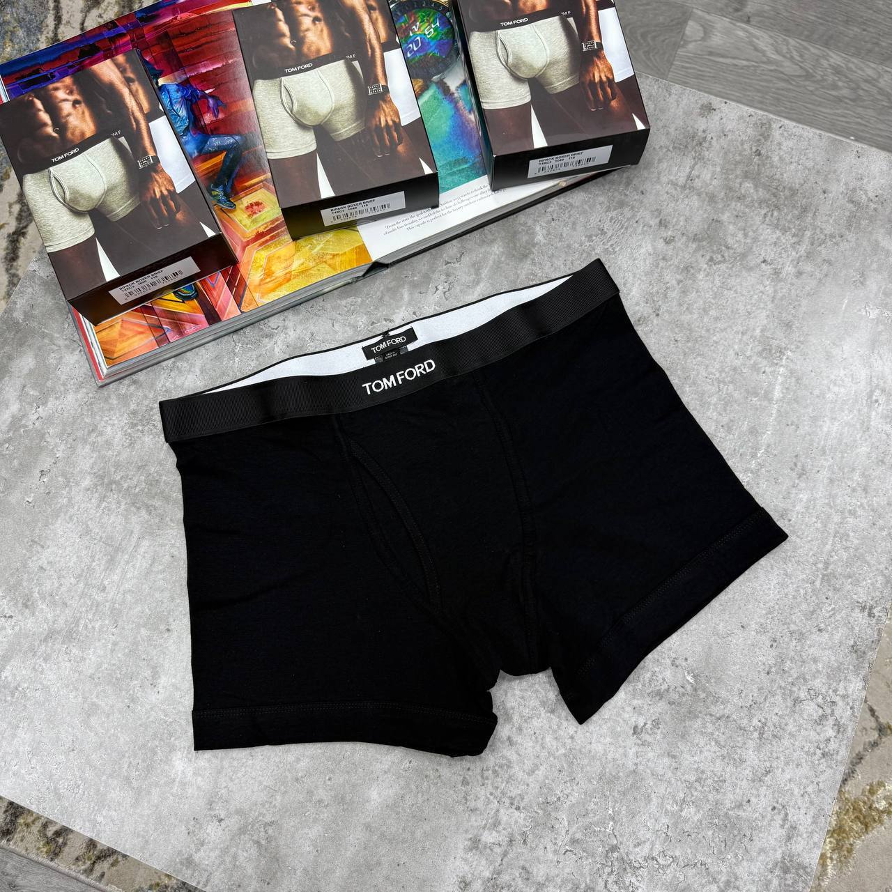 Tom Ford Logo-Waistband Boxer Shorts Mens in 2 Colors Best Sale UK Reps AAA Quality