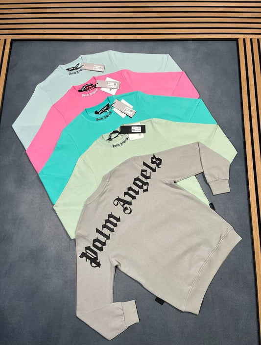 Palm Angels Classic Long Sleeve Logo Printed Jumpers Men's in Multiple Colors