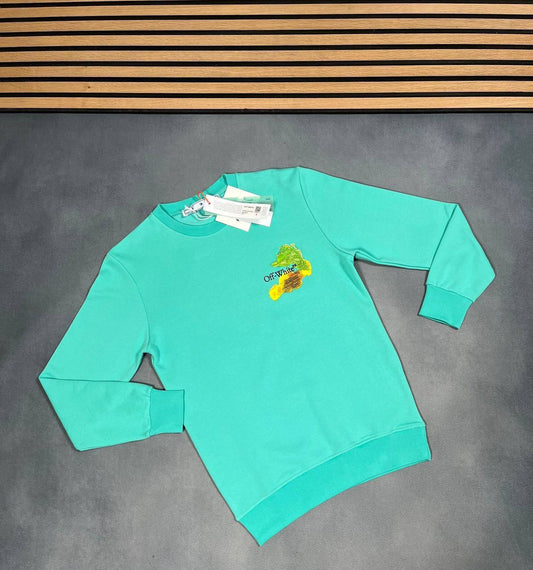 Off-White Russell Athletic Round Neck Logo Men's Jumpers 2 Colors