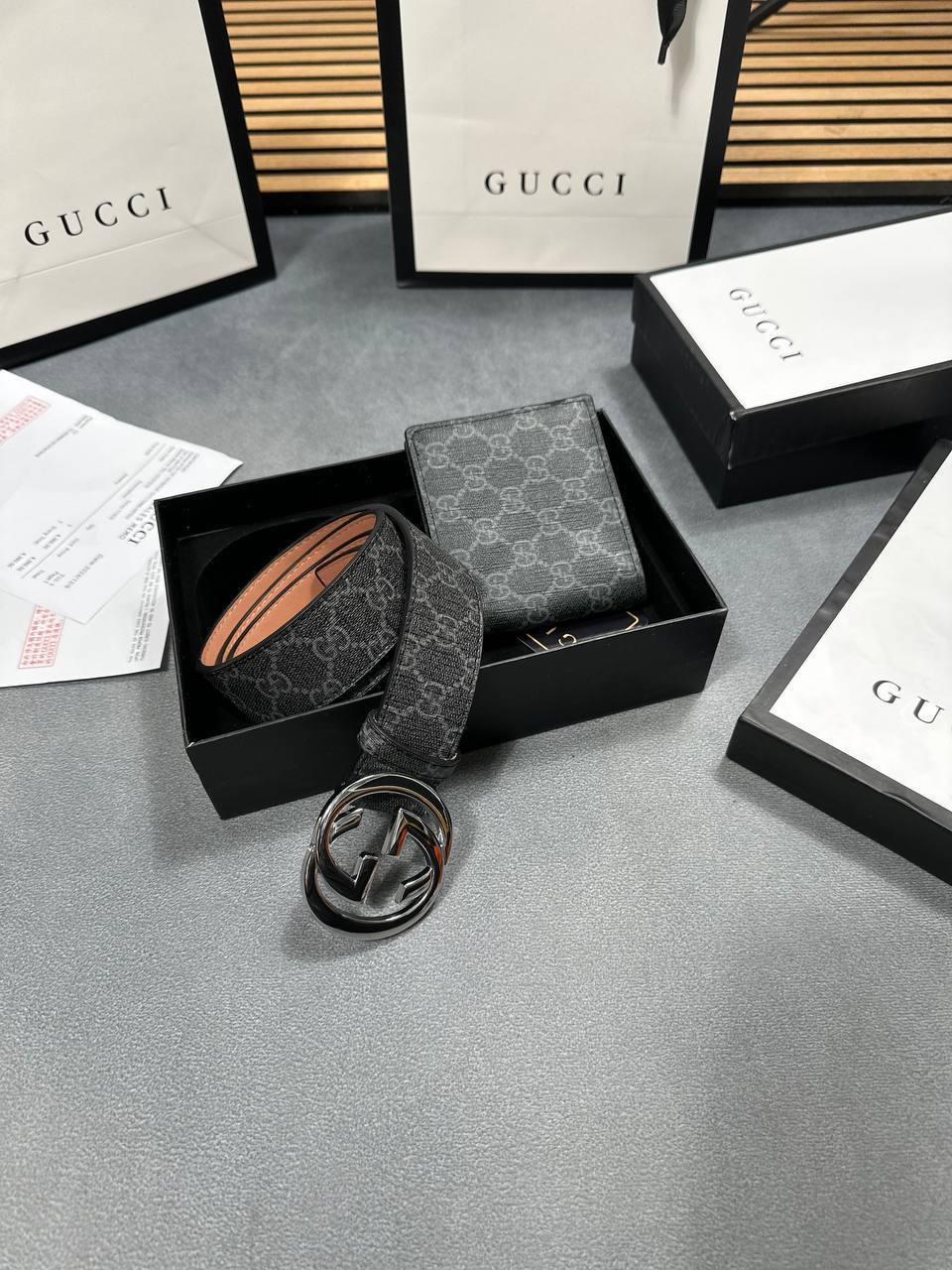 GG Supreme Belt with G Buckle Wallets & Belts Sets Men's Multiple Colors UK Sale Fakes AAA