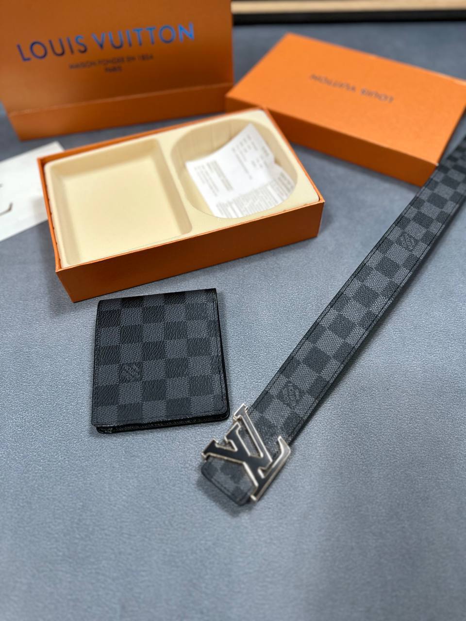 Louis Vuitton Wallets & Belts Sets Men's Different Buckle Color AAA Quality UK Reps