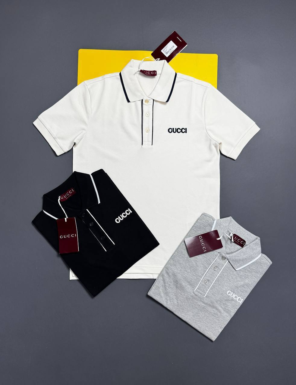 Gucci Embroidered Cotton Piquet Polo Shirts Men's Multiple Colors AAA Quality UK Reps