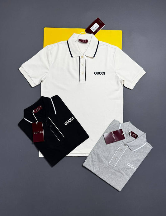 Gucci Embroidered Cotton Piquet Polo Shirts Men's Multiple Colors AAA Quality UK Reps