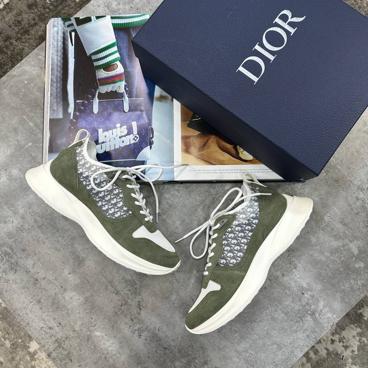 Dior B25 Men's Khaki Sneakers UK Reps Superclone Quality