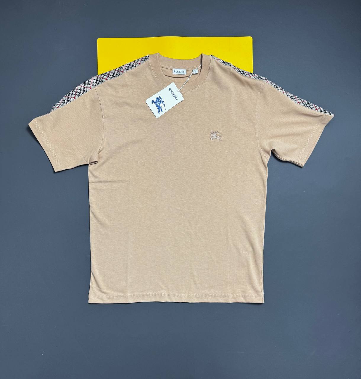 Burberry Check Tape T-Shirts Men's Multiple Colors UK Reps AAA Quality