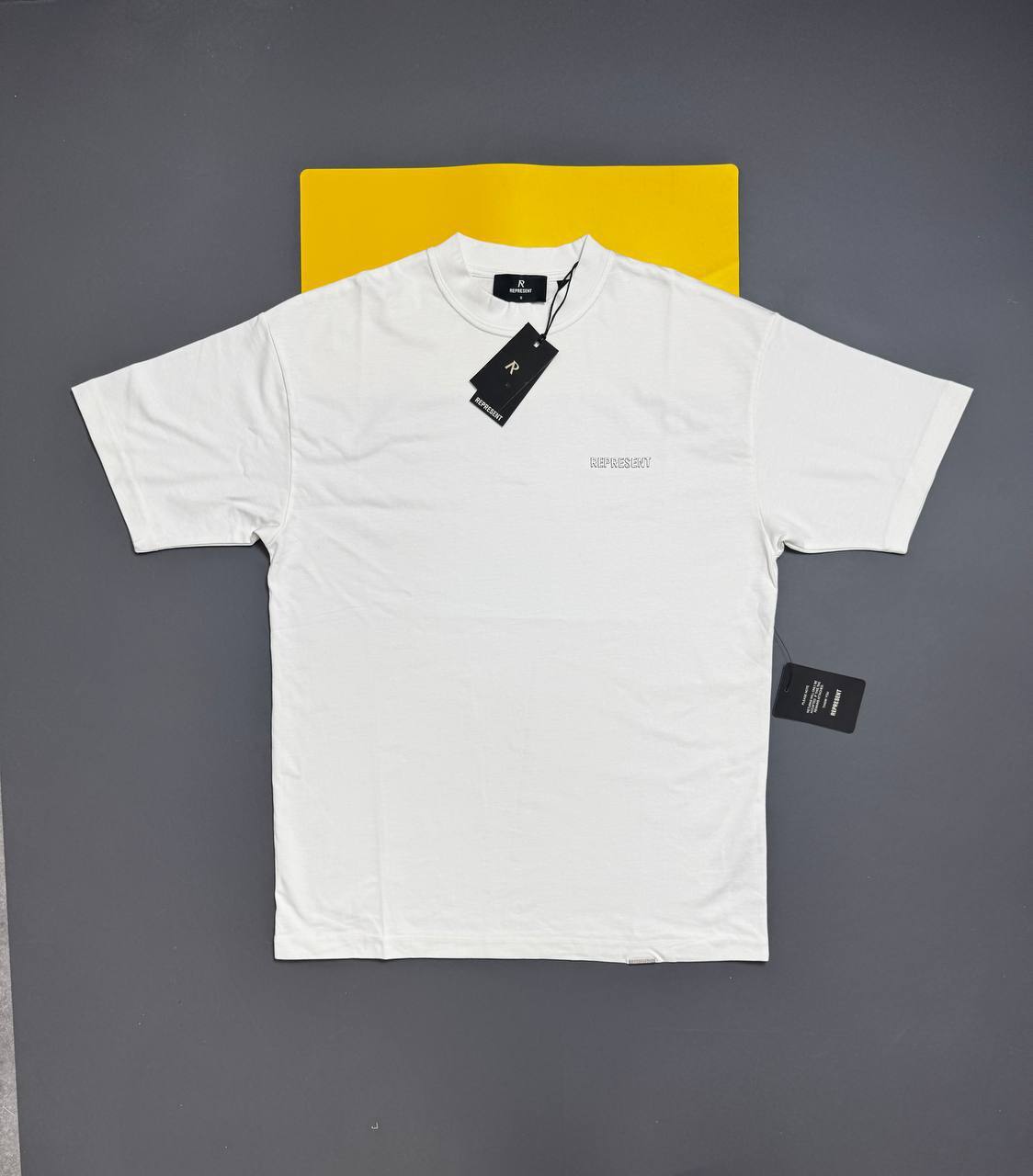 Represent White Cotton Club Script Mesh Men's T-Shirt  UK Reps AAA Quality