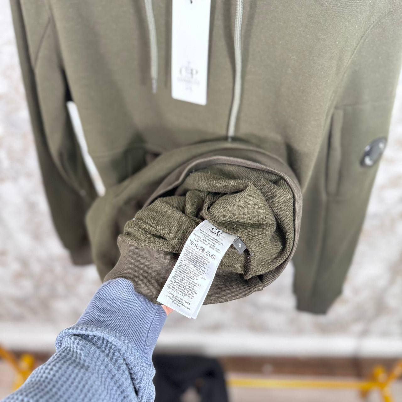 C.P. Company Diagonal Raised Fleece Hoodie Mens in 2 Colors Best Sale UK Reps AAA Quality