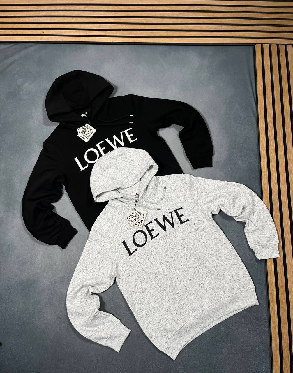 Loewe Logo-Print Cotton Jersey Hoodie 2 Colors Men's UK Reps AAA Quality