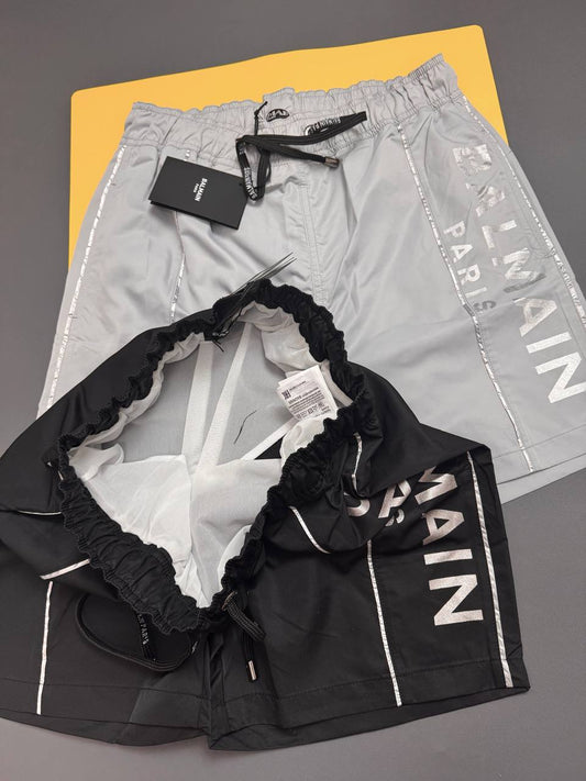Balmain Logo Print Swim Shorts Regular Fit Mens in 2 Colors UK Reps AAA Quality