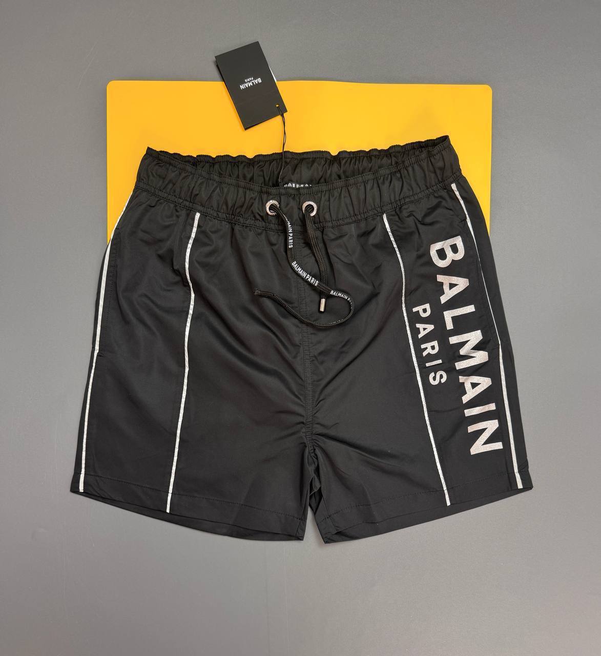 Balmain Logo Print Swim Shorts Regular Fit Mens in 2 Colors UK Reps AAA Quality