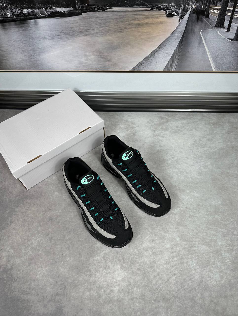 Nike Air Max 95 Black Aurora Green Mens Trainers Best Sale UK Reps AAA Quality