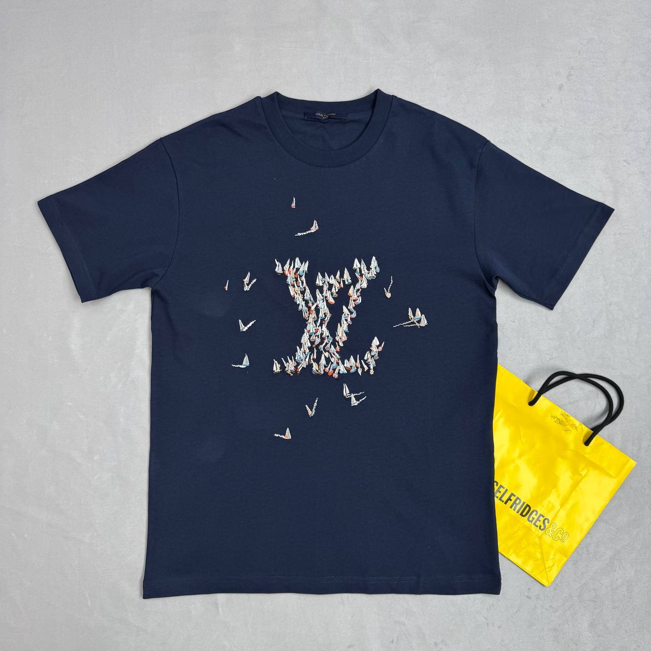Louis Vuitton Embroidered T-Shirts Mens Ready to Wear UK Reps Best Sale