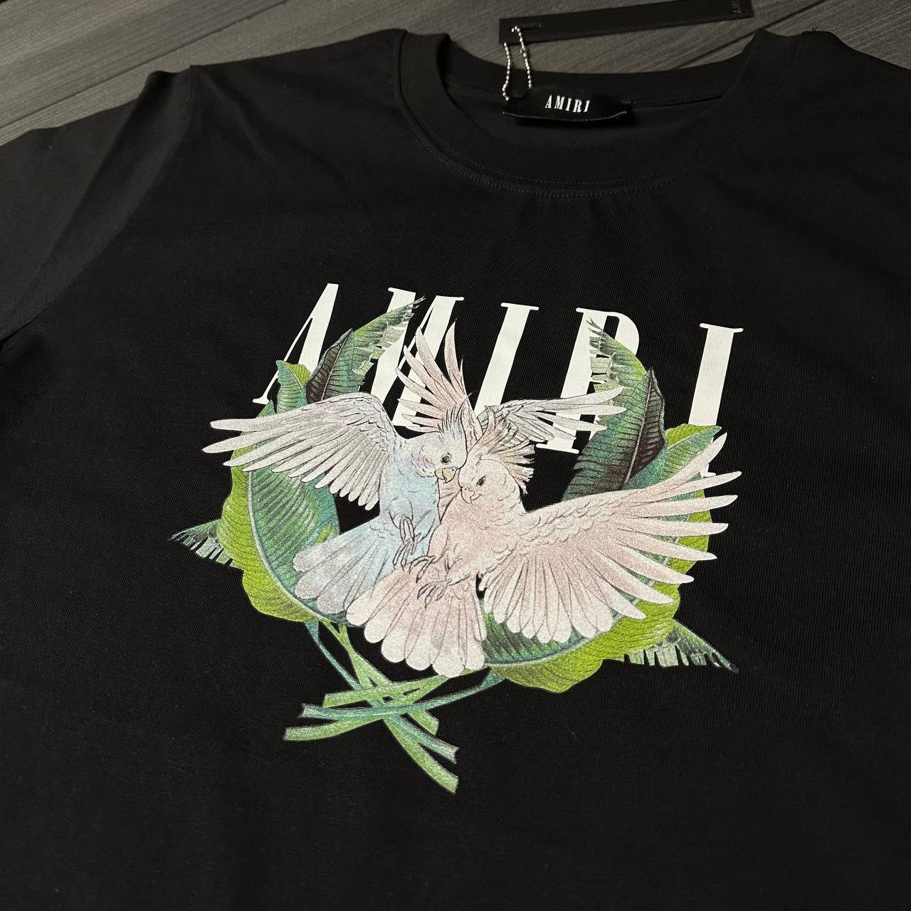 Amiri Love Birds Crewneck T-Shirts Mens in 2 Colors Best Sale UK Rep AAA Quality