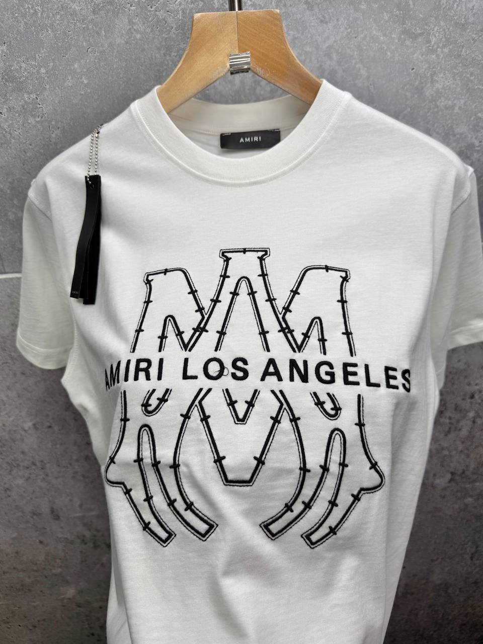 Amiri Los Angeles Short Sleeve T-Shirts Mens in 2 Colors Best Sale UK Reps AAA Quality