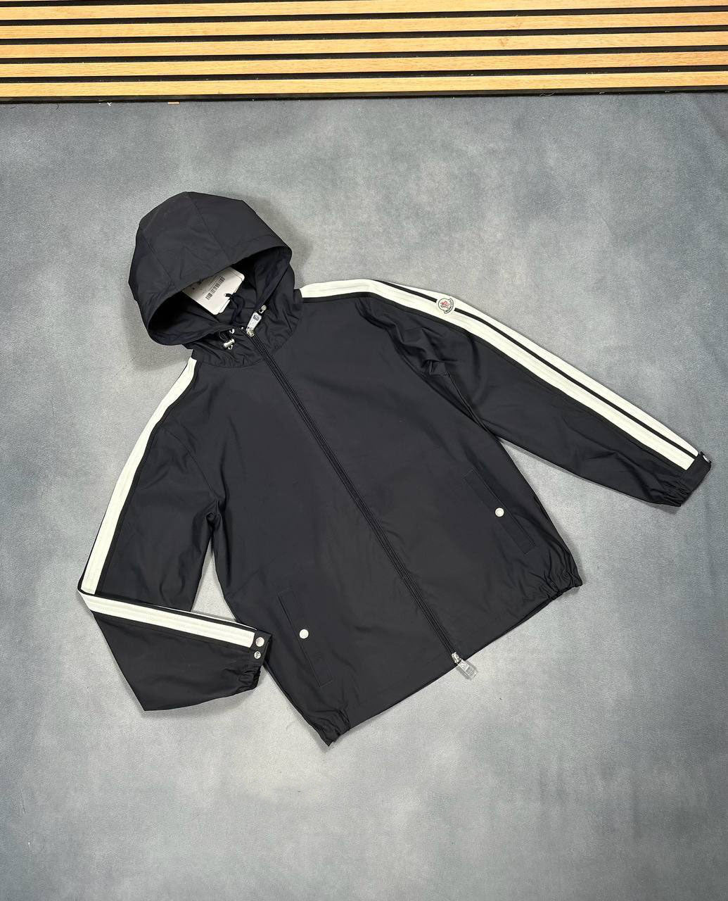 Moncler Navy Blue Mens Jackets Lite Windbreaker UK Reps AAA Quality Best Sale