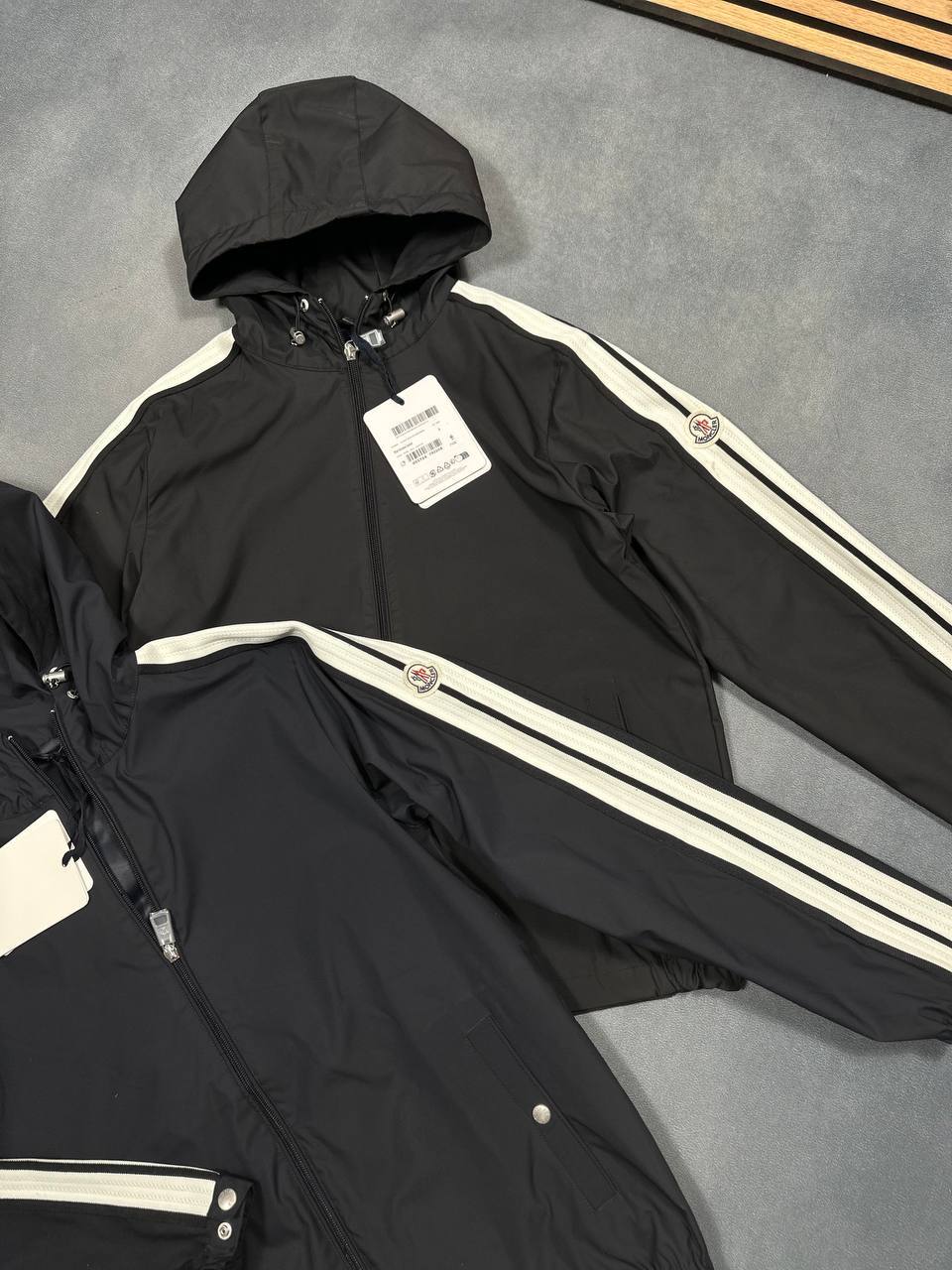 Moncler Navy Blue Mens Jackets Lite Windbreaker UK Reps AAA Quality Best Sale