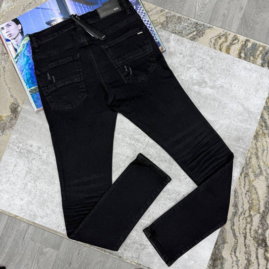 Amiri Thrasher Embellish Distressed Skinny Jeans Patch Multiple Waist Sizes Mens in Black Color Best Sale UK Reps AAA Quality