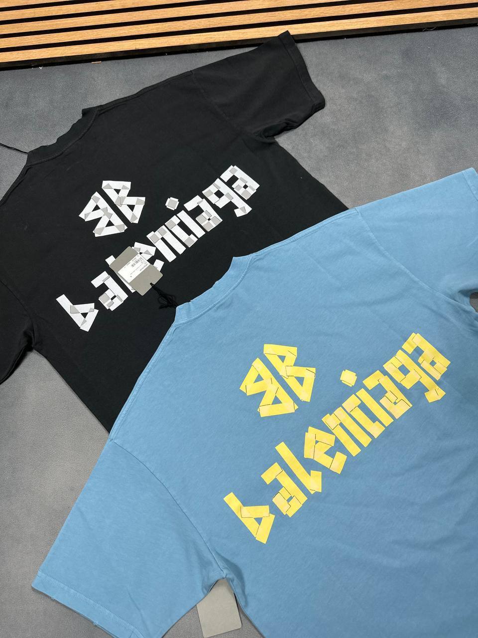 Balenciaga Tape-Logo Printed T-Shirts in 2 Colors Mens UK Reps AAA Quality