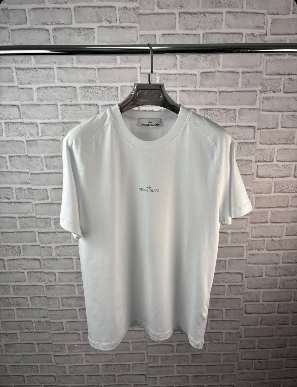 Stone Island Logo-Embroidered Cotton Tees  Round Neck Mens in Multiple Colors UK Reps AAA Quality