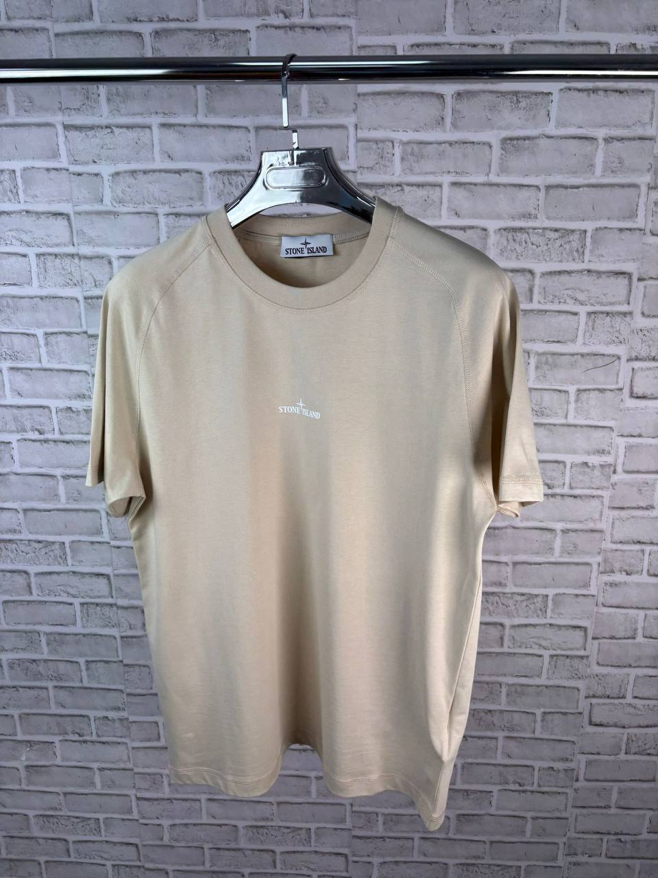 Stone Island Logo-Embroidered Cotton Tees  Round Neck Mens in Multiple Colors UK Reps AAA Quality