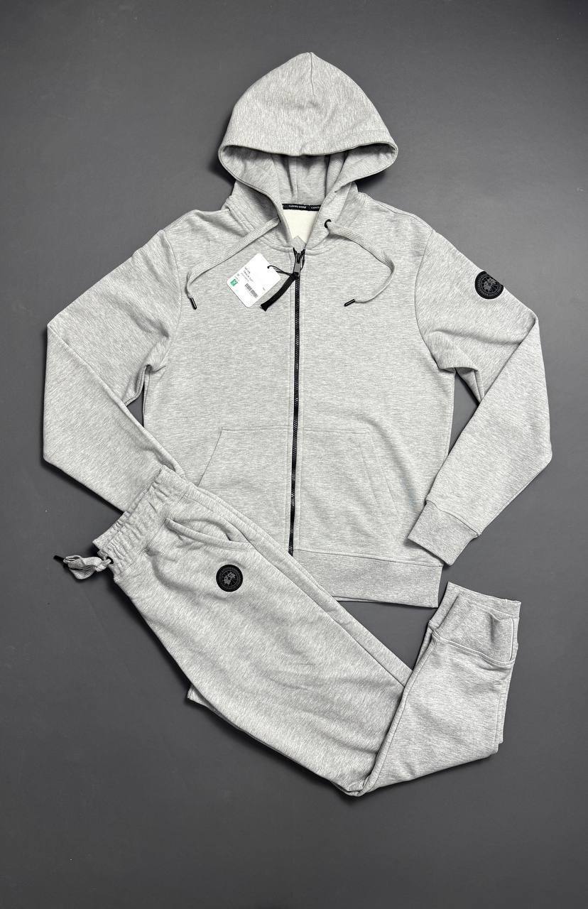 Canad Goose Sleek Black Full-Zip Hooded Tracksuit Mens UK Replica AAA Quality