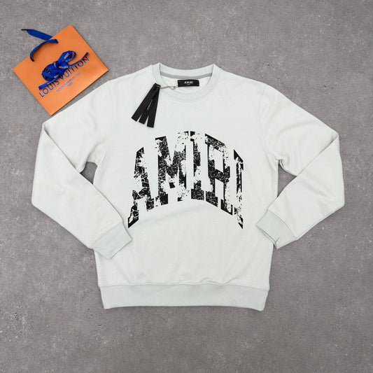 Amiri Collegiate Logo Crew Jumpers Mens in 2 Colors Best Sale UK Reps AAA Quality