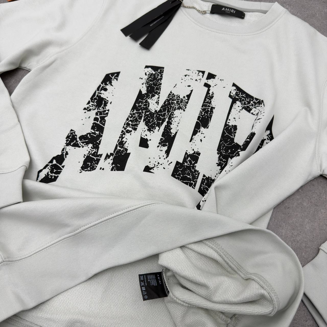 Amiri Collegiate Logo Crew Jumpers Mens in 2 Colors Best Sale UK Reps AAA Quality