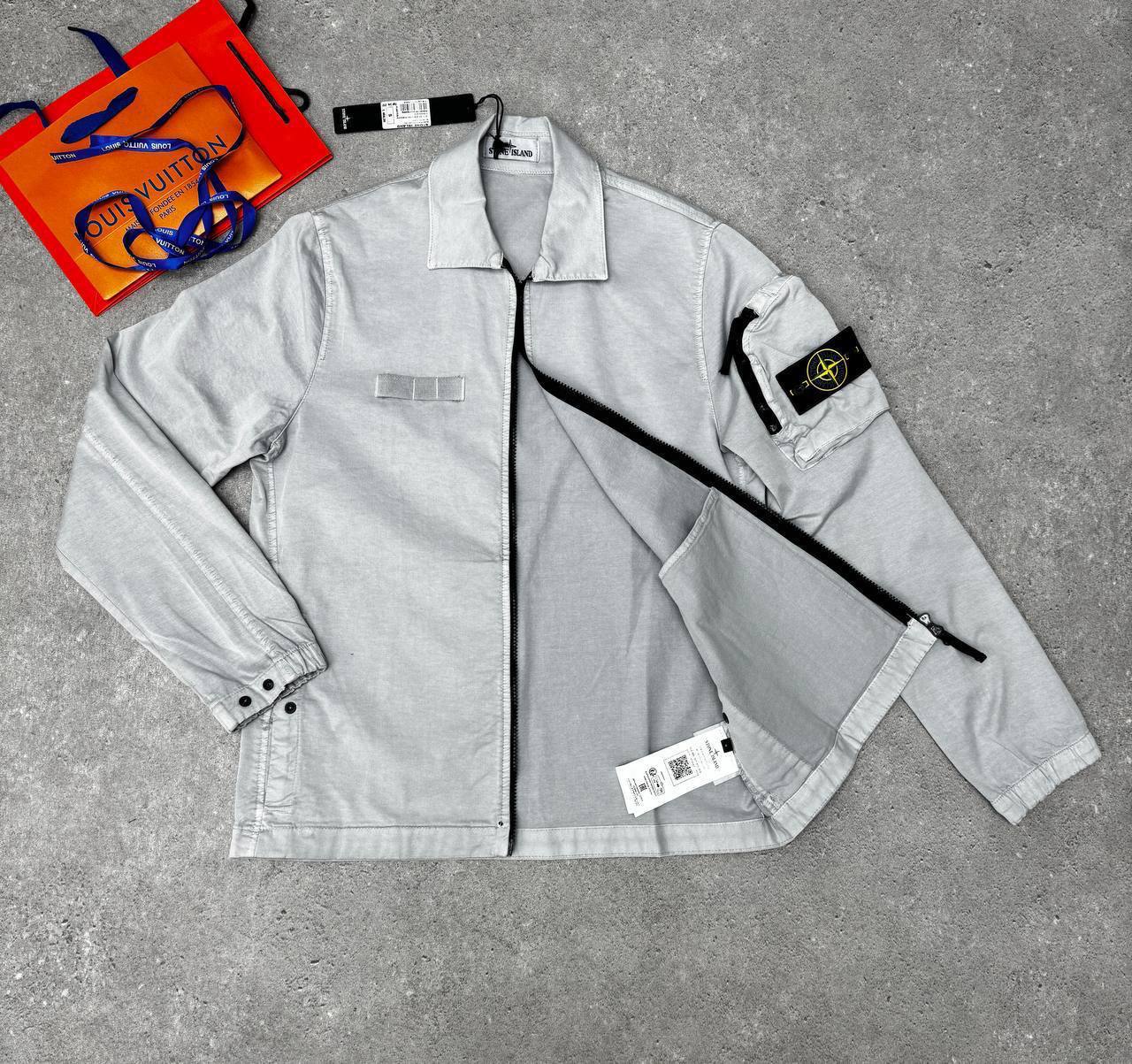 Stone Island Compass-Badge Pocket Overshirt Mens in Multiple Colors Best Sale UK Reps AAA Quality