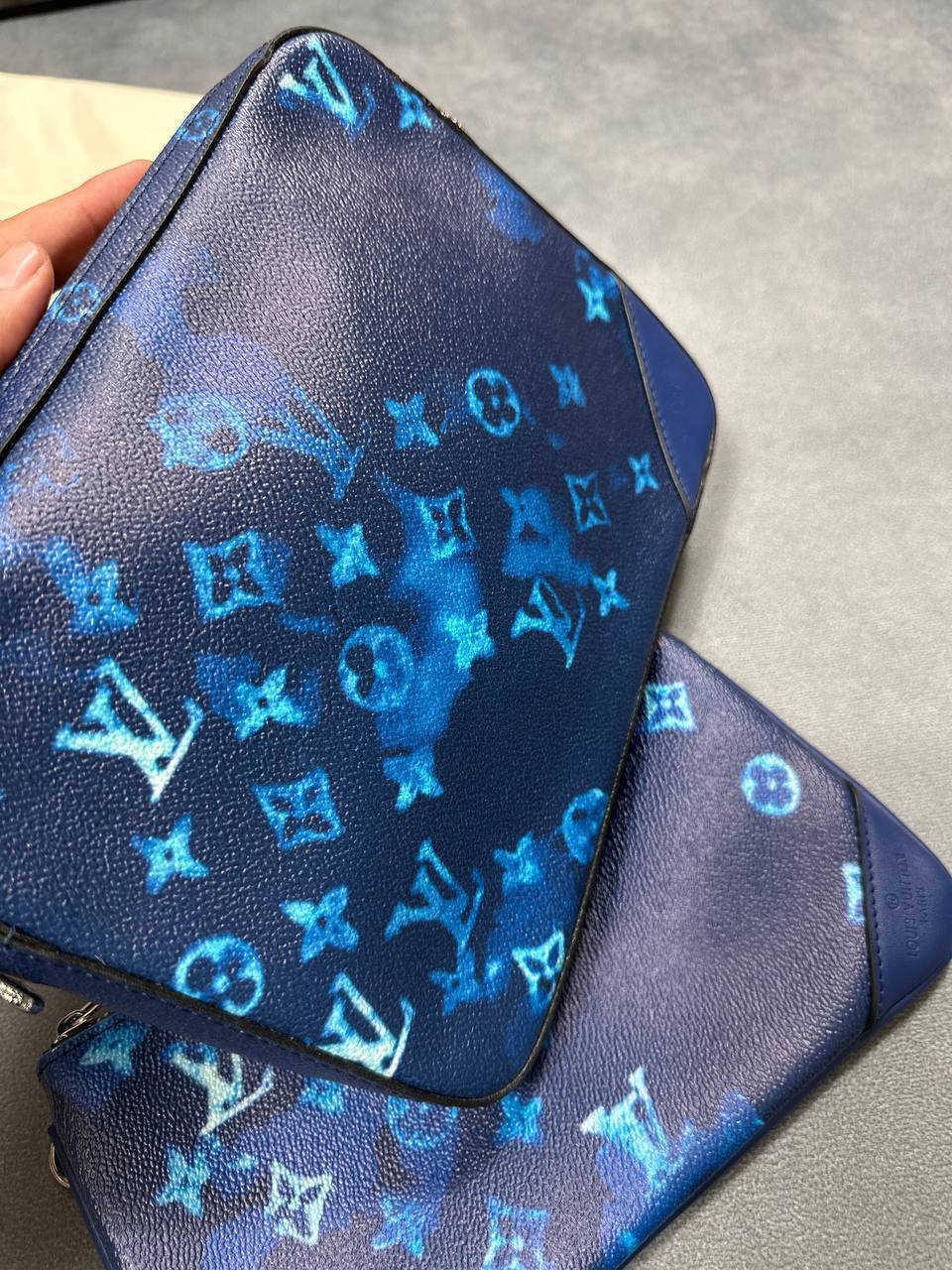 Louis Vuitton Trio Messenger Monogram Shadow Watercolor Virgil Abloh Grained Leather Bags UK Replica AAA Quality