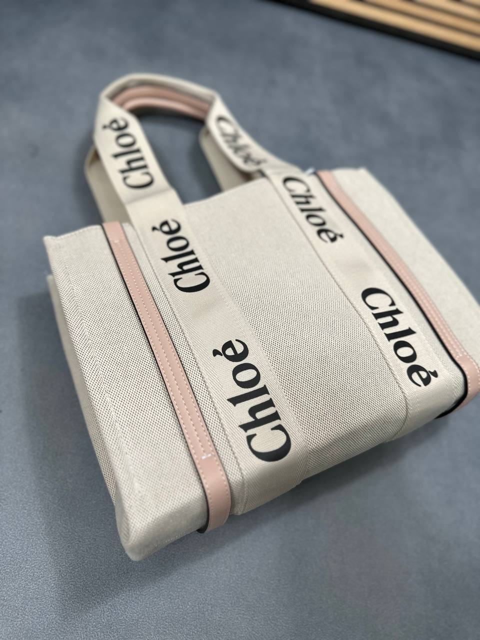 Chloe Luxury Brand Canvas Letters Woody Shoulder Handbag Canvas in Multiple Colors UK Reps AAA Quality
