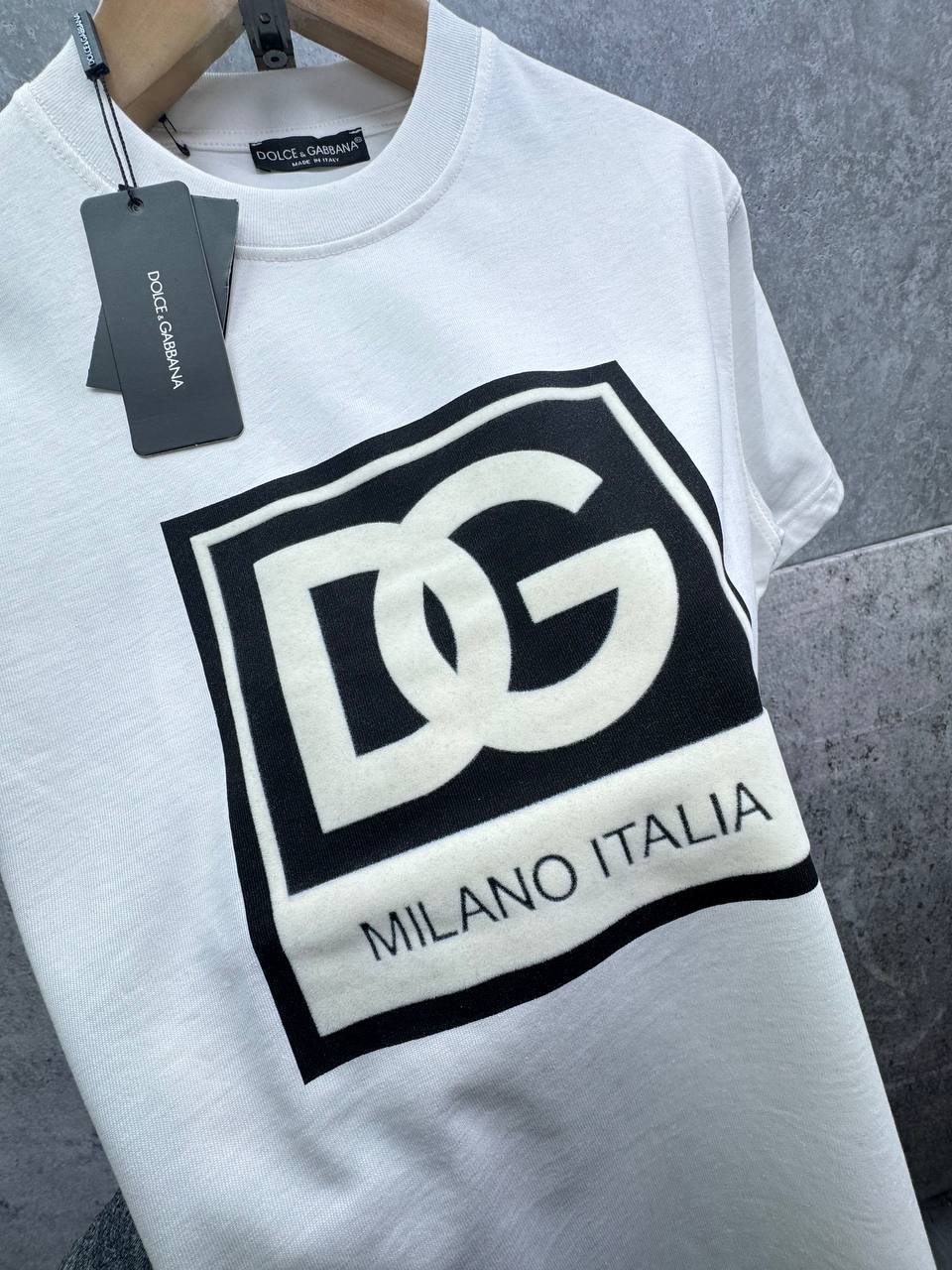 Dolce & Gabbana Box Logo Regular Fit T-shirts Mens in 2 Colors Best Sale UK Reps AAA Quality